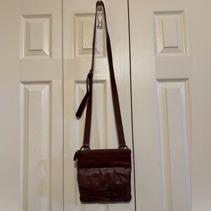 HOBO INTERNATIONAL Leather Top Zip Crossbody Handbag